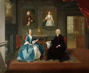 Reverend Streynsham Master and His Wife, Margaret of Croston, Lancashire